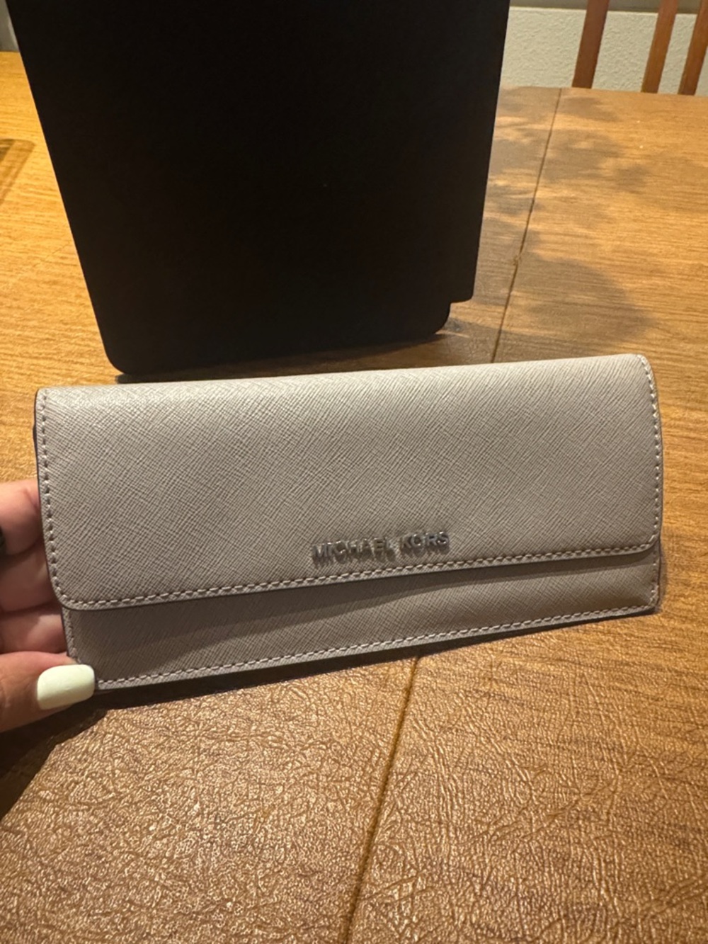 Michael Kors Taupe Saffiano Leather Continental Wallet